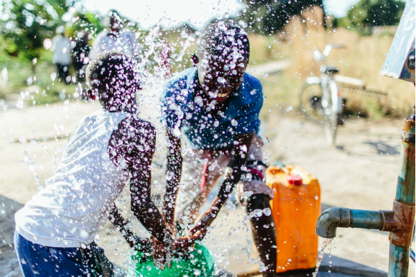 Water Fight in Tanzania