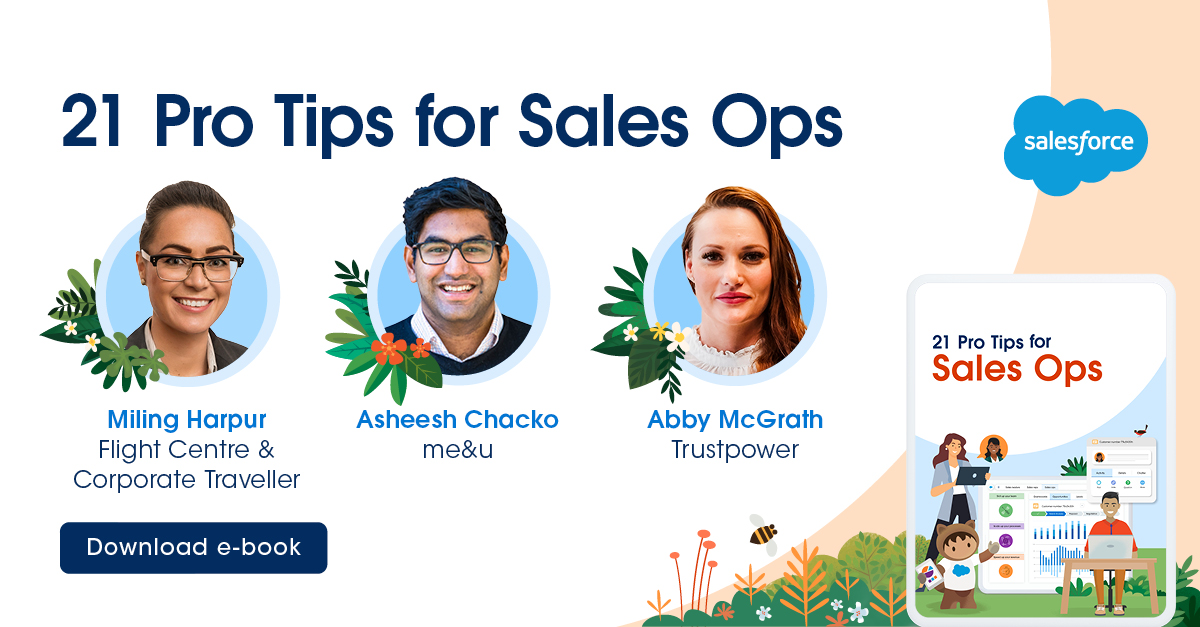 Discover timely insights on processes and more in our 21 Pro Tips for Sales Ops e-book.