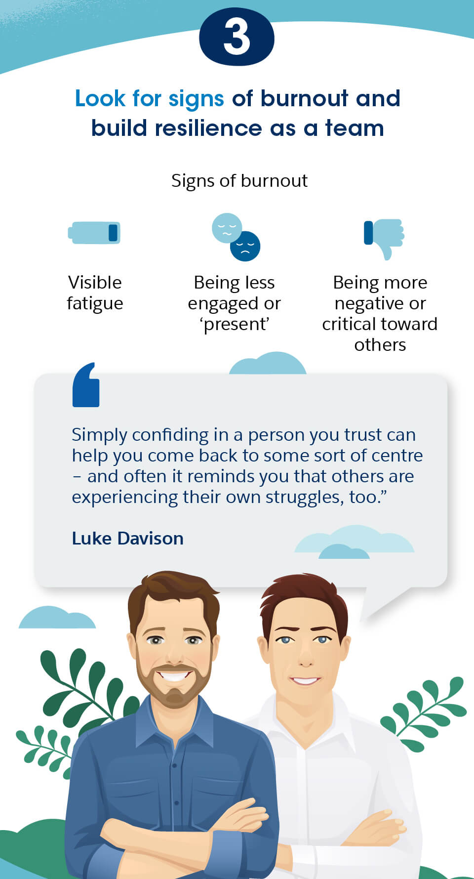 Look for signs of burnout and build resilience as a team