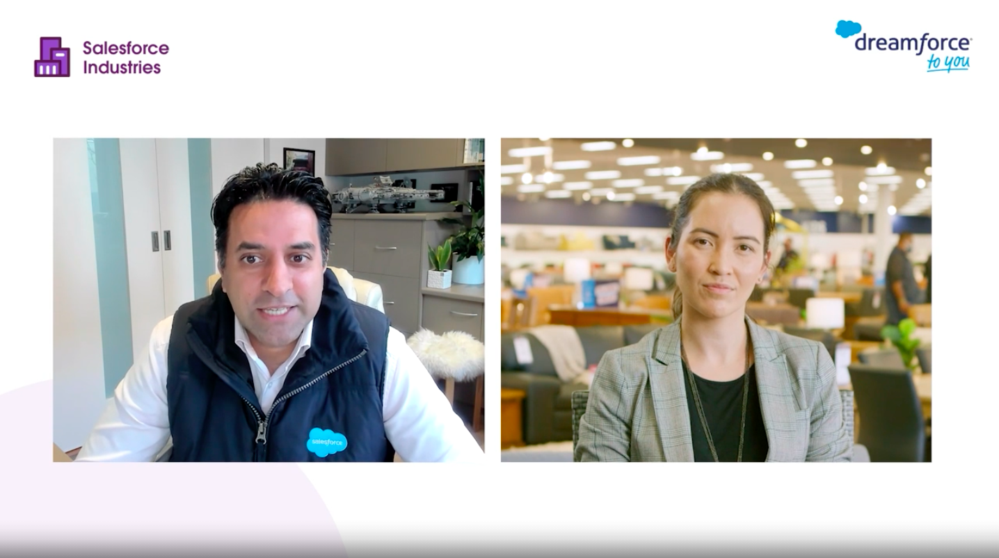 Rachel Khoo, Head of Digital at Amart Furniture and Imran Khan, Director, Industry Strategy for Consumer Goods/FMCG Salesforce.