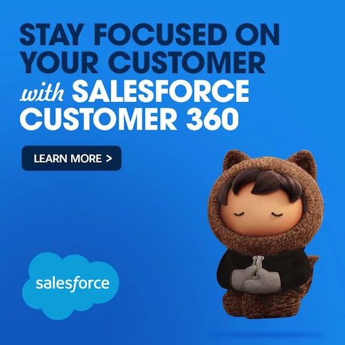 Banner with a link to the demo overview page of all the Salesforce products.