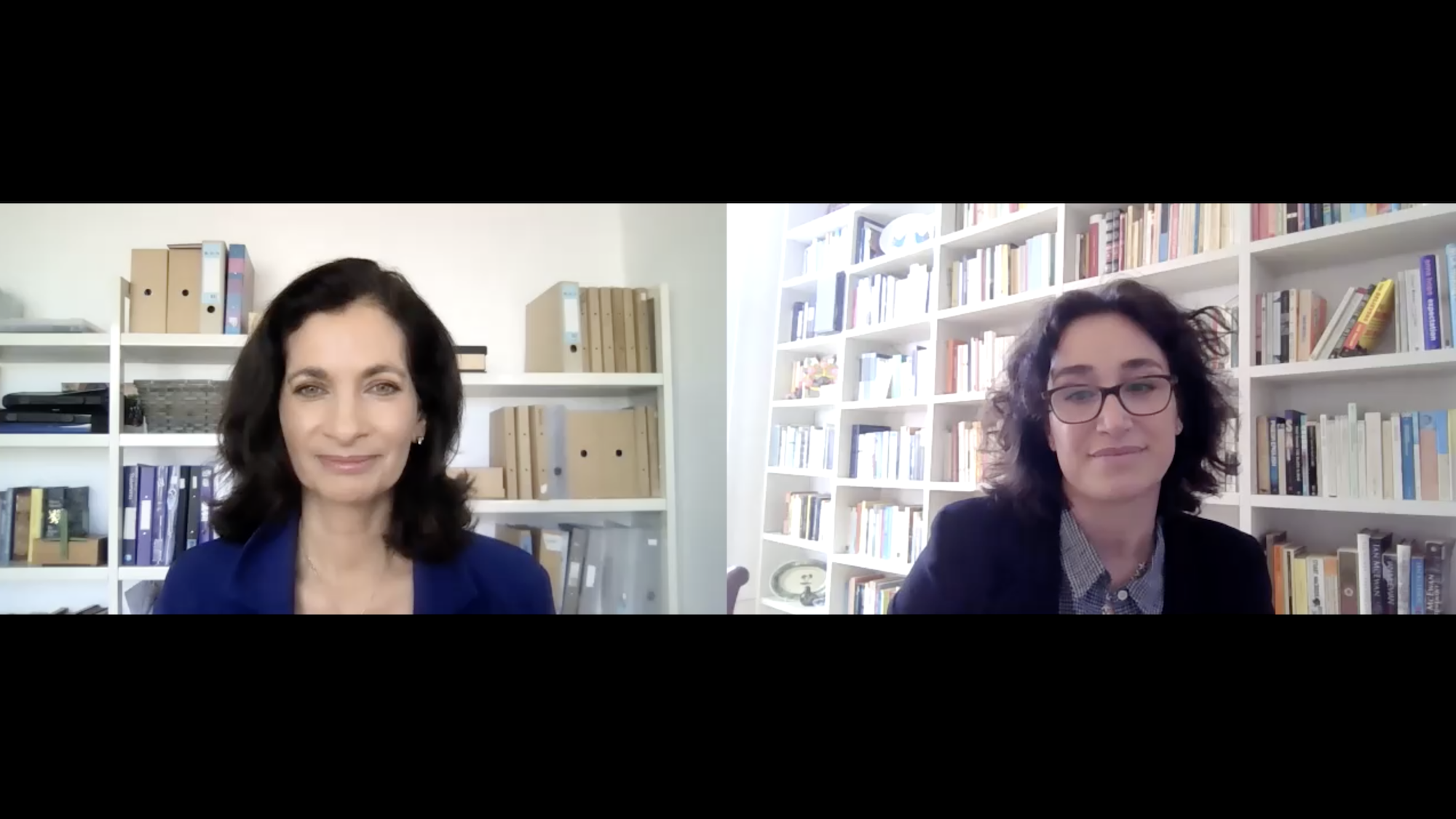 Image of Resilience Recast host Nisha Pillai and Prof. Barbara Petrongolo, Professor of Economics, University of Oxford