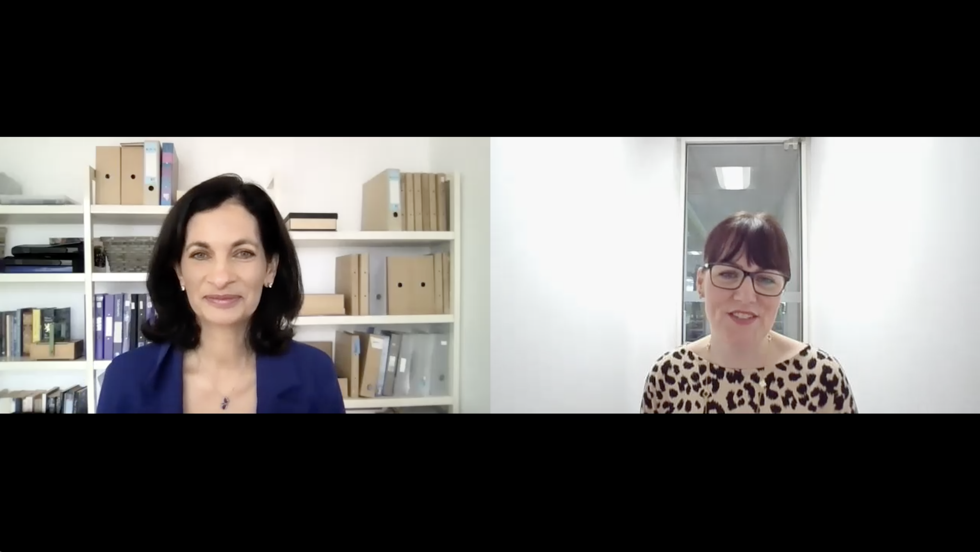 Image of Resilience Recast host Nisha Pillai and Natasha Adams, Chief People Officer, Tesco