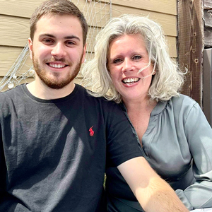 Sandra (San) Cools with her 22-year-old son.