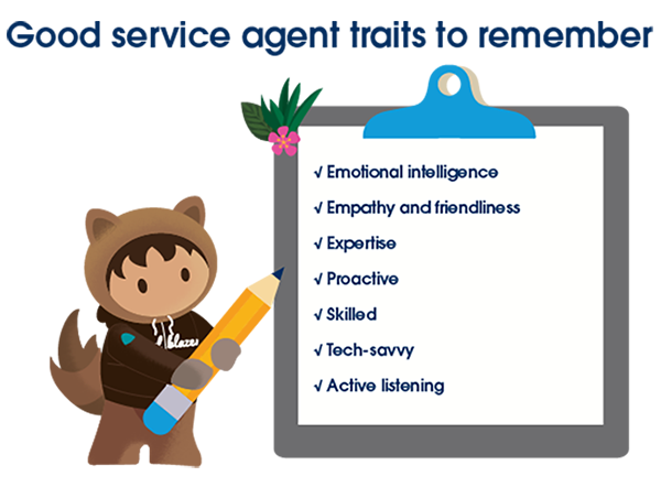 traits, good customer service, good customer service agent, good service agent, emotional intelligence, empathy, empathetic customer service, friendly customer service, expertise, experienced, proactive service, customer service skills, tech savvy, active listening, attentiveness
