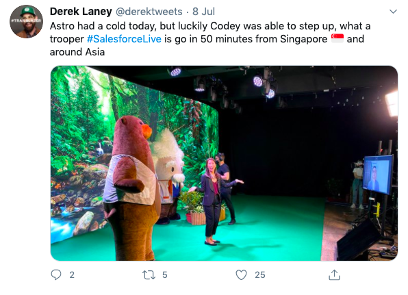 Salesforce Live: Asia keynote tweet