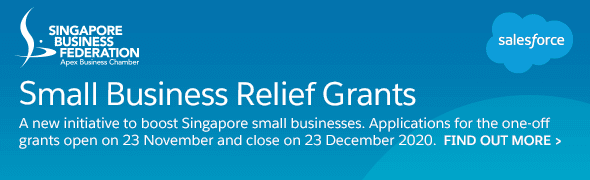 Visit the Singapore Business Federation website for application details of the Salesforce Small Business Relief Grants Programme.