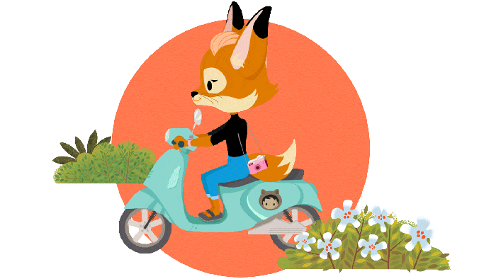 Brandy on a scooter