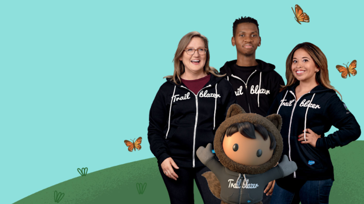 Astro and three Trailblazers of diverse backgrounds