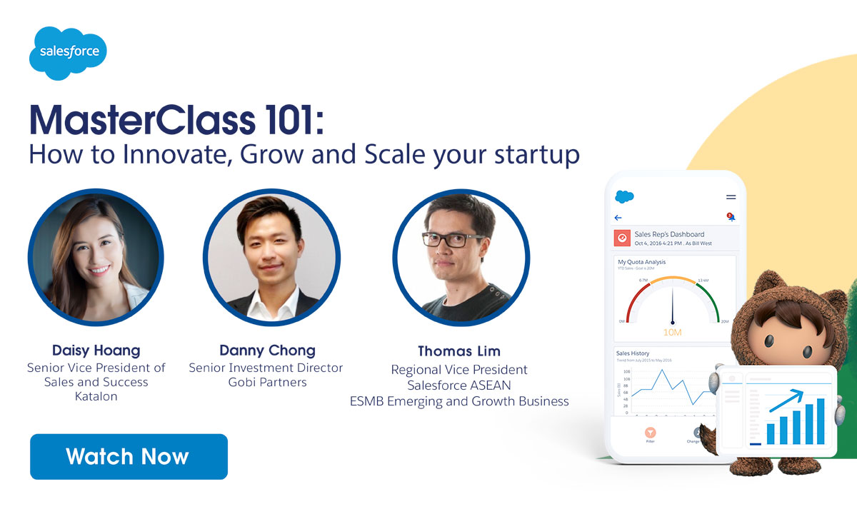 Watch MasterClass 101: How To Innovate, Scale, and Grow Your Startup.
