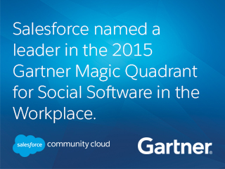 Community Cloud Named a Leader in 2015 Gartner Magic Quadrant for Social Software in the Workplace