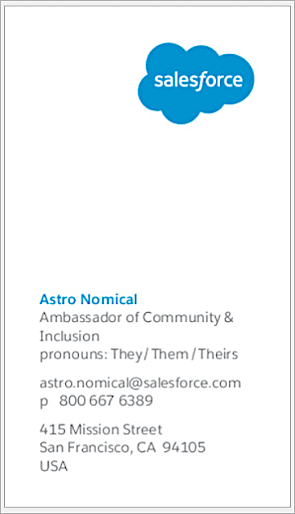 Astro Nomical business card