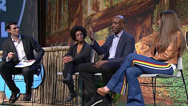 Nick Davis, Timnit Gebru, James Manyika, and Sarah Franklin talk about artificial intelligence changing the workforce