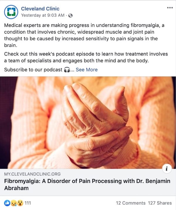 Cleveland Clinic serves up a healthy dose of multimedia content in its Facebook campaigns