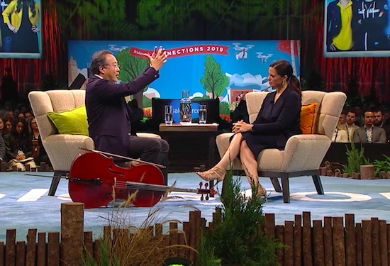 Photo of Yo-Yo Ma and Soledad O'Brien