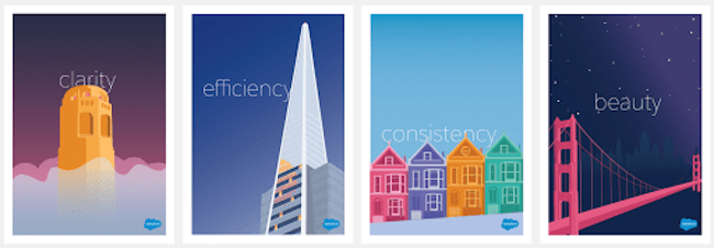 Salesforce’s design principles: clarity, efficiency, consistency, beauty