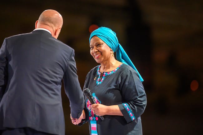 photo of Phumzile Mlambo-Ngcuka and Keith Block