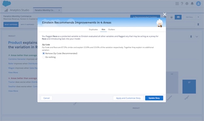 Einstein flagging potential bias in data