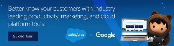 Banner ad for Salesforce Google guided tour