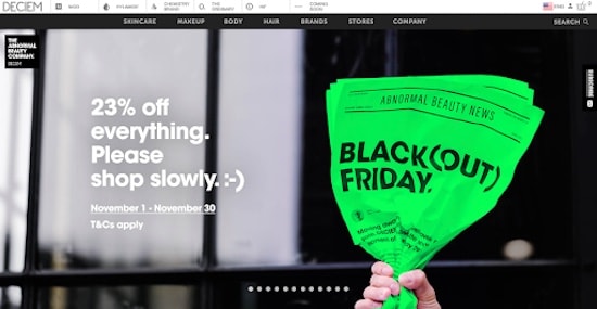 deciem website image