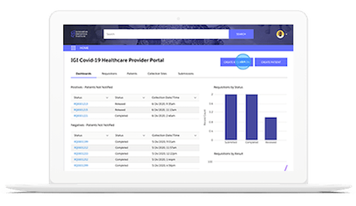 IGI COVID-19 healthcare provider portal