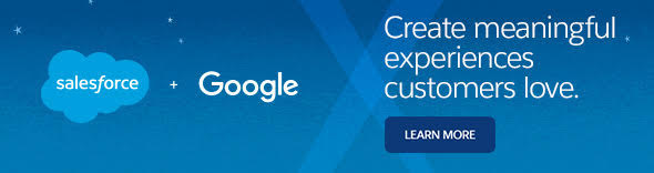 banner ad for Salesforce Customer 360 and Google