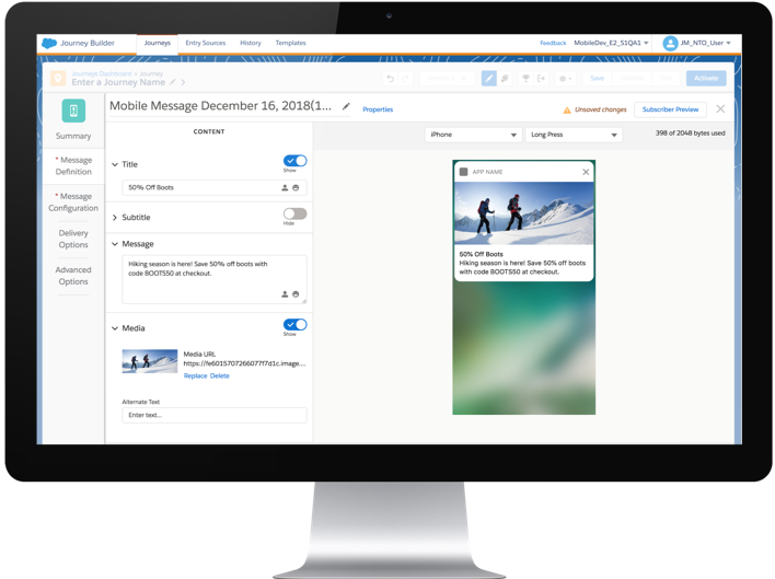 Mobile and Content Builder in JB