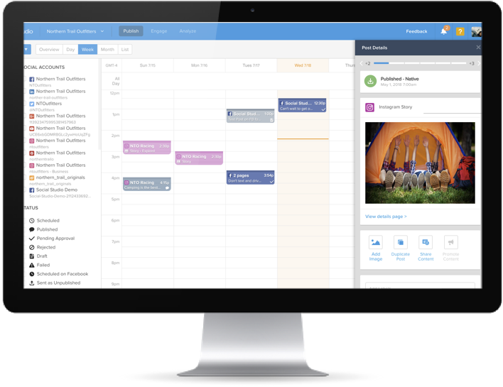 Social Studio Insta Stories and Features Screenshot in Bezel