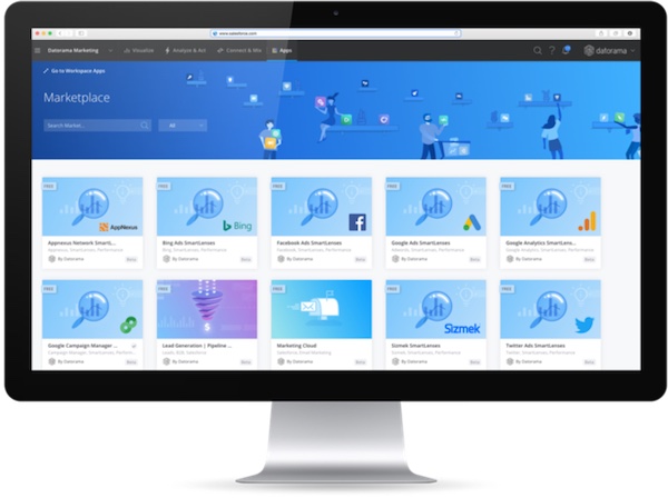 Screen capture of the Datorama Marketplace.