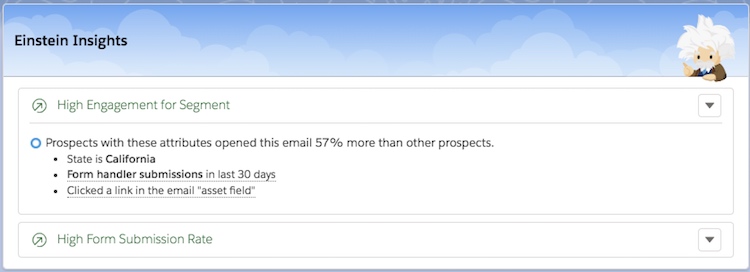 screenshot of Einstein Insights