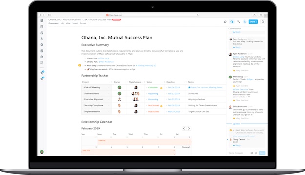 screenshot of apps in Quip