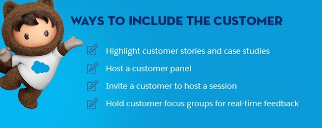 list of ways to include the customer