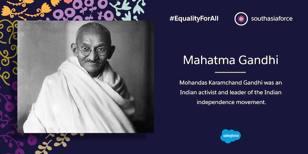 Mohandas Karamchand Gandhi was an Indian activist and leader of the Indian independence movement.