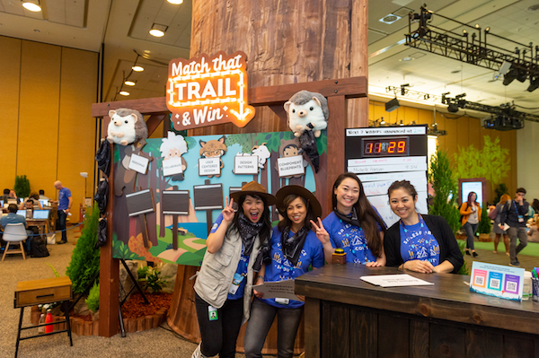 Rangers manning Trailhead games at the TDX 2019 Campground