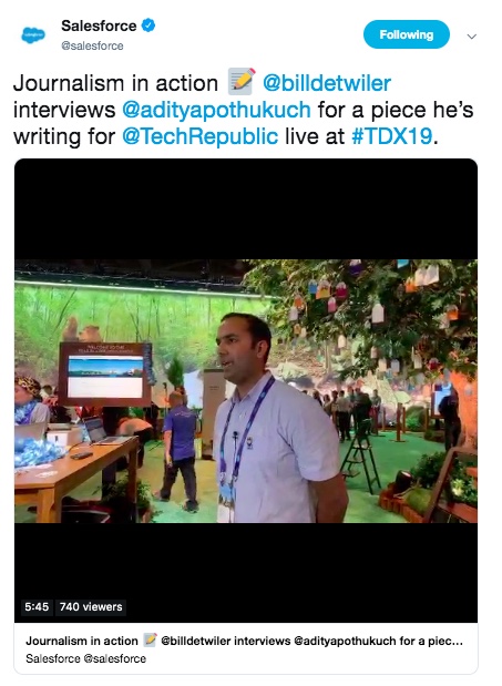 Screenshot of Twitter profile