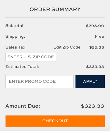 estimated sales tax with zip code