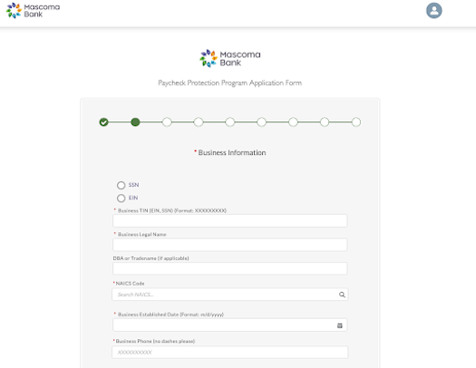Mascoma Bank's PPP portal