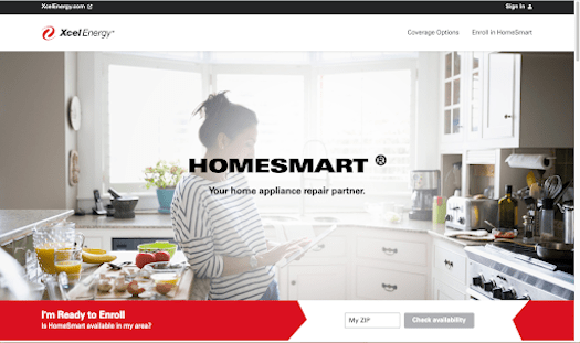 Xcel's service portal 