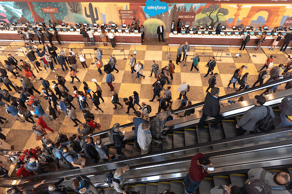The view above the Dreamforce crowd at Moscone