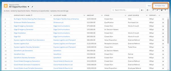 Screen capture of new printable view feature