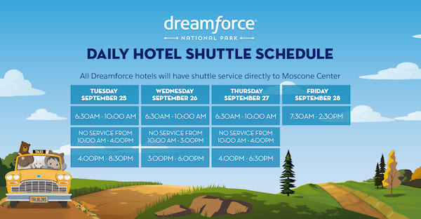 Daily Hotel Shuttle Schedule