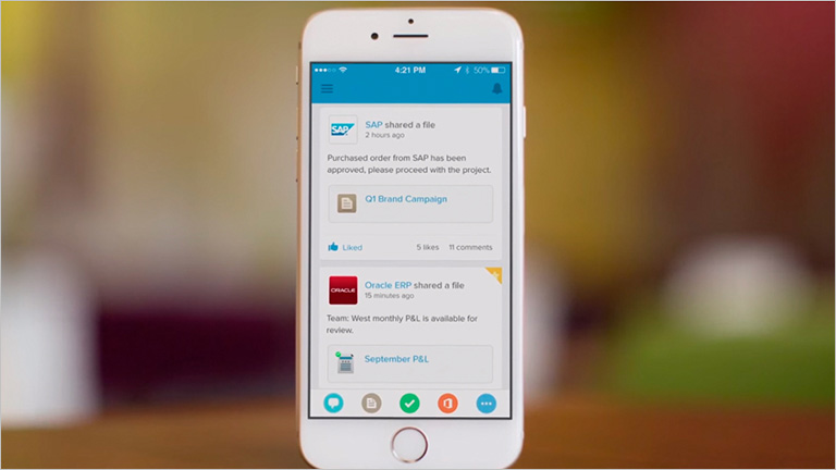 Image of the appcloud mobile interface.