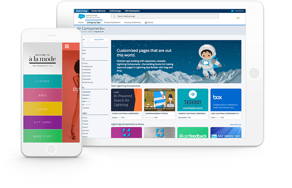 applications Saleforce sur appareil mobile