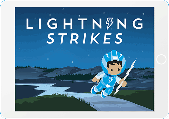 Image that says Lightning Strikes