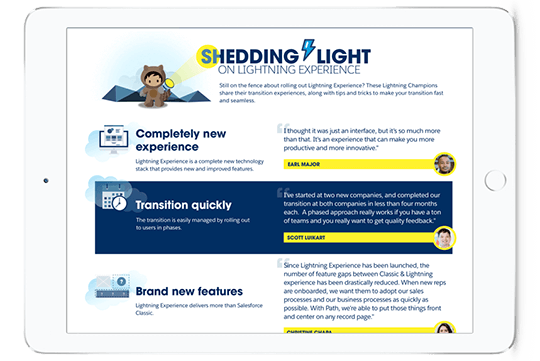 Image that says "Shedding Light on Lightning Experience"