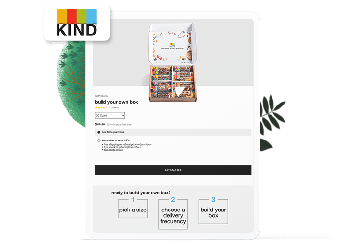 Kind Snacks website interface