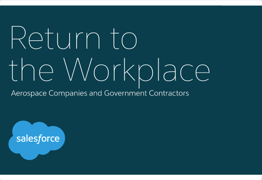 Image that says Return to Workplace Aerospace and Government Contractors