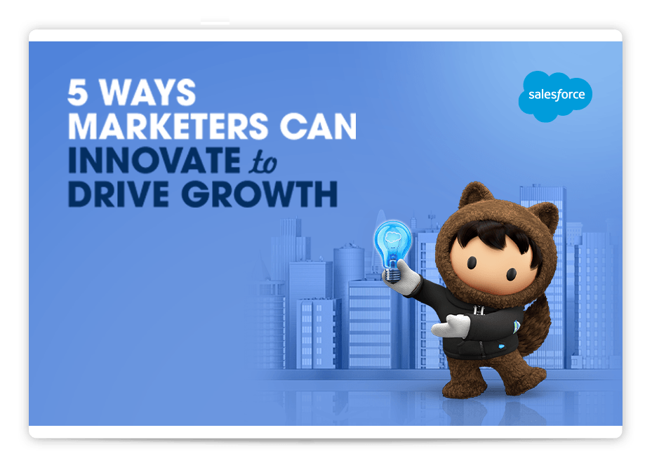 Image that says "5 Ways Marketers Can Innovation to Drive Growth"