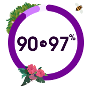 90 to 97 percent