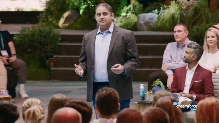 Professional speaking in public.